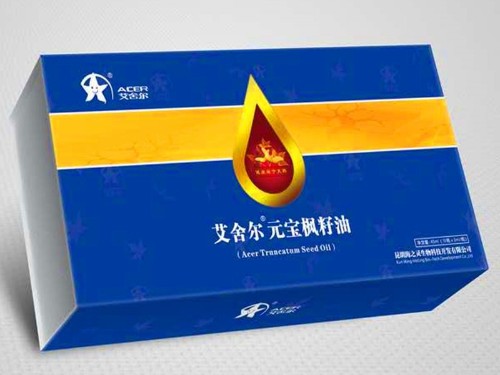 融匯草木精華，煥發(fā)青春魅力！昆明海之靈艾舍爾元寶楓籽油包裝盒定制
